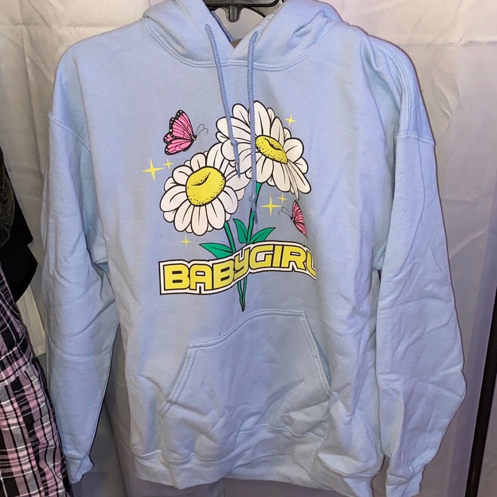 sky blue hoodie